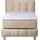 Home Affaire Boxspringbett HOME AFFAIRE "Salo", beige, B:104cm L:211cm, Struktur (100% Polyester);Bezug der Spiegelfläche Matratzendrell aus 100% Polyester;Samtoptik (100% Polyester), Komplettbetten, Boxspringbett, incl.