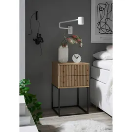 Möbel Boss Nachtschrank Marle 40 x 65 x 38,5 cm Beige/Schwarz