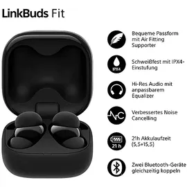 Sony LinkBuds Fit gojischwarz (WFLS910NB.CE7)