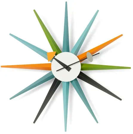 Vitra Wanduhr Sunburst Clock multicolor mehrfarbig, Designer George Nelson