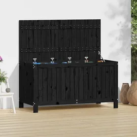 furnicato Gartentruhe 121 x 55 x 64 cm Schwarz