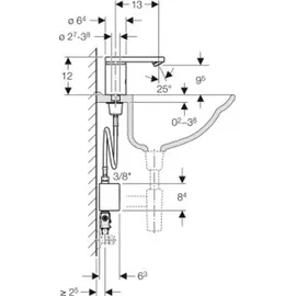 Geberit Typ 186 Waschtischarmatur Chrom