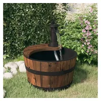 vidaXL Gartenbrunnen mit Pumpe 28x28x34,5 cm Massivholz Tanne