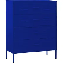 vidaXL Kommode 80 x 101,5 x 35 cm Marineblau
