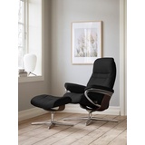 Stressless Relaxsessel STRESSLESS Sunrise Sessel Gr. Leder PALOMA, Cross Base Braun, Rela x funktion-Drehfunktion-PlusTMSystem-Gleitsystem-BalanceAdaptTM, B/H/T: 79 cm x 103 cm x 73 cm, schwarz (black paloma) Lesesessel und Relaxsessel