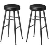 MID.YOU Barhocker 2er-Set 51,6 x 76,2 cm Schwarz