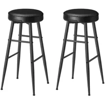 MID.YOU Barhocker 2er-Set 51,6 x 76,2 cm Schwarz