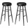 MID.YOU Barhocker 2er-Set 51,6 x 76,2 cm Schwarz