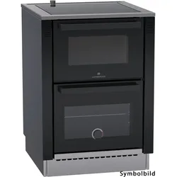 Lohberger Festbrennstoffherd STYLE 60 -  Kochfeld: Ceranfeld / schwarz