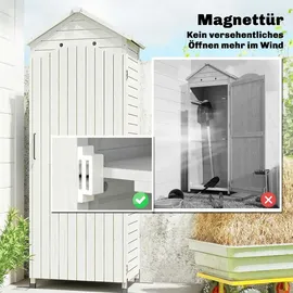 Outsunny Geräteschrank 0,58 x 0,58 m Weiß