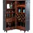 Kare Barschrank 61 x 154 x 61 cm Braun/Schwarz