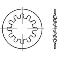 Industrial Quality Supplies DIN 6797 Zahnscheibe, FST I 23