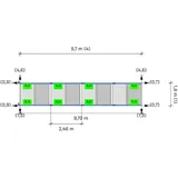 K2 D-Dome 6.10 Montagesystem (2-seitige Modulausrichtung Ost-West) 1 Reihe 8 Module