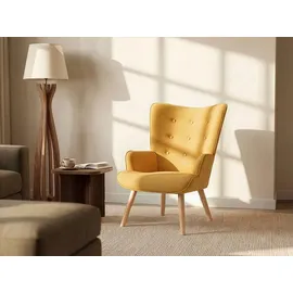 vente-unique Sessel VATELY Stoff 78 x 113 x 93 cm Senfgelb