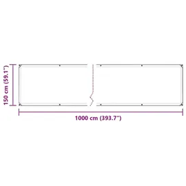 vidaXL Abdeckplane 10 x 150 cm Transparent PVC