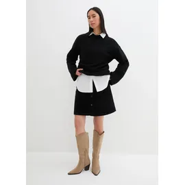 bonprix Cordrock Damen Schwarz 52