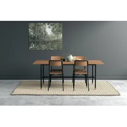Esstisch ANDAS, braun (nuss), B:200cm H:75cm T:95cm, Tische, im skandinavian Design