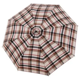 Doppler Carbonsteel Magic Taschenschirm beige, kariert