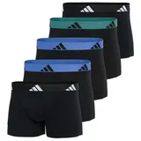 adidas Active Flex Cotton Boxershorts Schwarz/Blau/Grün XXL 5er Pack