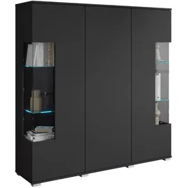 OTTO home Highboard 135 x 134 x 39,5 cm Graphite Schwarz Matt