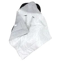 TupTam Baby Winter Einschlagdecke für Babyschale Wattiert Minky Baumwolle Universal, Farbe: Sternbild/Weiß/Grau, Größe: Einheitsgröße