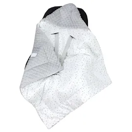 TupTam Baby Winter Einschlagdecke für Babyschale Wattiert Minky Baumwolle Universal, Farbe: Sternbild/Weiß/Grau, Größe: Einheitsgröße