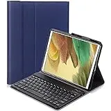 YHFZR Tastatur Hülle for Samsung Galaxy Tab A7 Lite 8.7 - (QWERTY Layout), Ultradünn Flip Entfernbar Drahtloser Keyboardständer Ledertasche für Samsung Galaxy Tab A7 Lite 8.7 SM-T225/T220 Tablet, Blau