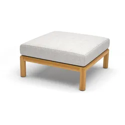BEST Loungehocker MATERA, Akazie / Kissen Sunproof (100 % Polypropylen) Hellgrau
