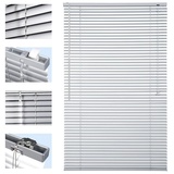 Sekey Jalousie Aluminium-Jalousie ohne Bohren, Klemmfix-Jalousie für fenster, freihängend, 25mm Alu-Lamellen, mit Bohren, inklusive Montagematerial silberfarben 50 cm x 130 cm