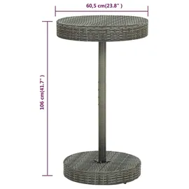 vidaXL Gartenbar-Set 3-tlg. Grau