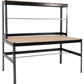 MCW Arbeitstisch Holz/Stahl 183x183x90cm schwarz