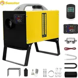 Diesel Luftstandheizung - All-in-One - 8 kW Leistung - 12V/24V - LCD + Fernbedienung - Leise - 5 L Tank - 20–25 m2 - Orange - Orange