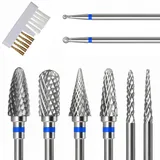 8stück Nagelfräser Aufsätze, Nagelfräser Bits Kommt Mit Reinigungsbürste, Nagelfräser Professionell, Fräser Bits Für Maniküre, Pediküre, Nagelpflege