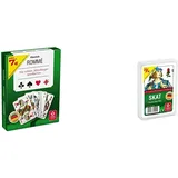 ASS Altenburger 22570071 - Kartenspiel Rommé in Stülpdeckelschachtel & Altenburger 22570205 - Skat - Deutsches Bild Kornblume, Kartenspiel