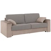 Home Affaire Schlafsofa »Roma Matratzenhöhe 14 cm«, Dauerschlaffunktion, mit Unterfederung, Lattenrost, Matratze beige