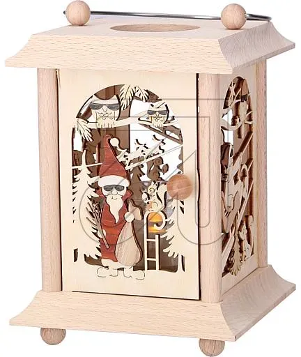 Teelichtlaterne Motiv Nikolaus 27059