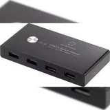Renkforce RF-SHB-200 4 Port USB 3.2 Gen 1-Umschalter + Hub (USB 3.0) Schwarz