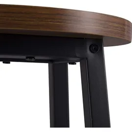 Woltu Barhocker 2er Set Bistrohocker, Gestell aus Stabilem Stahl, Sitzfläche aus Mdf, Dunkelbuche
