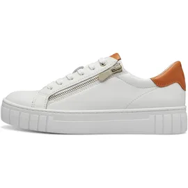 Marco Tozzi Damen Sneaker Reißverschluss Vegan, Weiß (White Comb), 37