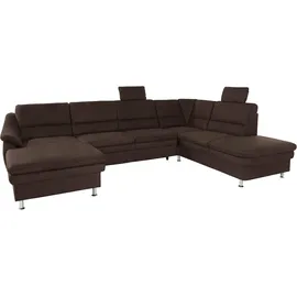 sit&more Wohnlandschaft SIT & MORE "Cardoso U-Form", braun (dunkelbraun), B:324cm H:90cm T:90cm, Luxus-Microfaser 1 (100% Polyester);Luxus-Microfaser 2 (100% Polyester);Luxus-Microfaser ALTARA NUBUCK (100% Polyester), Sofas, Wohnlandschaft, mit Federkern und