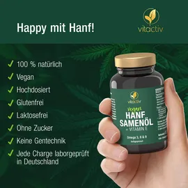 Vitactiv Hanfsamenöl Kapseln + Vitamin E 60 St.