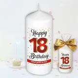 AV Andrea Verlag Stumpenkerze 18 cm weiß