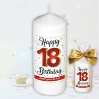 AV Andrea Verlag Stumpenkerze 18 cm weiß