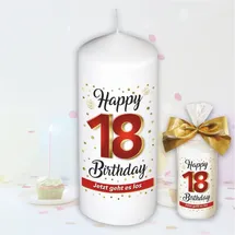 AV Andrea Verlag Stumpenkerze 18 cm weiß