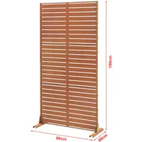 casa.pro Trennwand Nodepp 180 x 90 cm Braun Cortenstahl