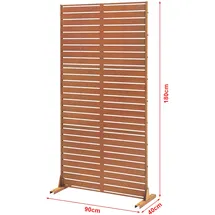 casa.pro Trennwand Nodepp 180 x 90 cm Braun Cortenstahl