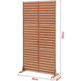 casa.pro Trennwand Nodepp 180 x 90 cm Braun Cortenstahl