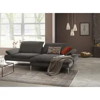 W.Schillig Ecksofa »enjoy&MORE, Designsofa, elegant und bequem, L-Form«, mit Sitztiefenverstellung, Füße Chrom glänzend, Breite 294 cm grau
