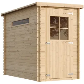 TIMBELA Gerätehaus 1,44 x 2,39 m Naturbelassen
