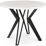 WFL GROUP Esstisch, Weiß, Holzwerkstoff, 10-Sitzer, Rund,Rund, 100x76x100 cm, Esszimmer Tische, Esstische